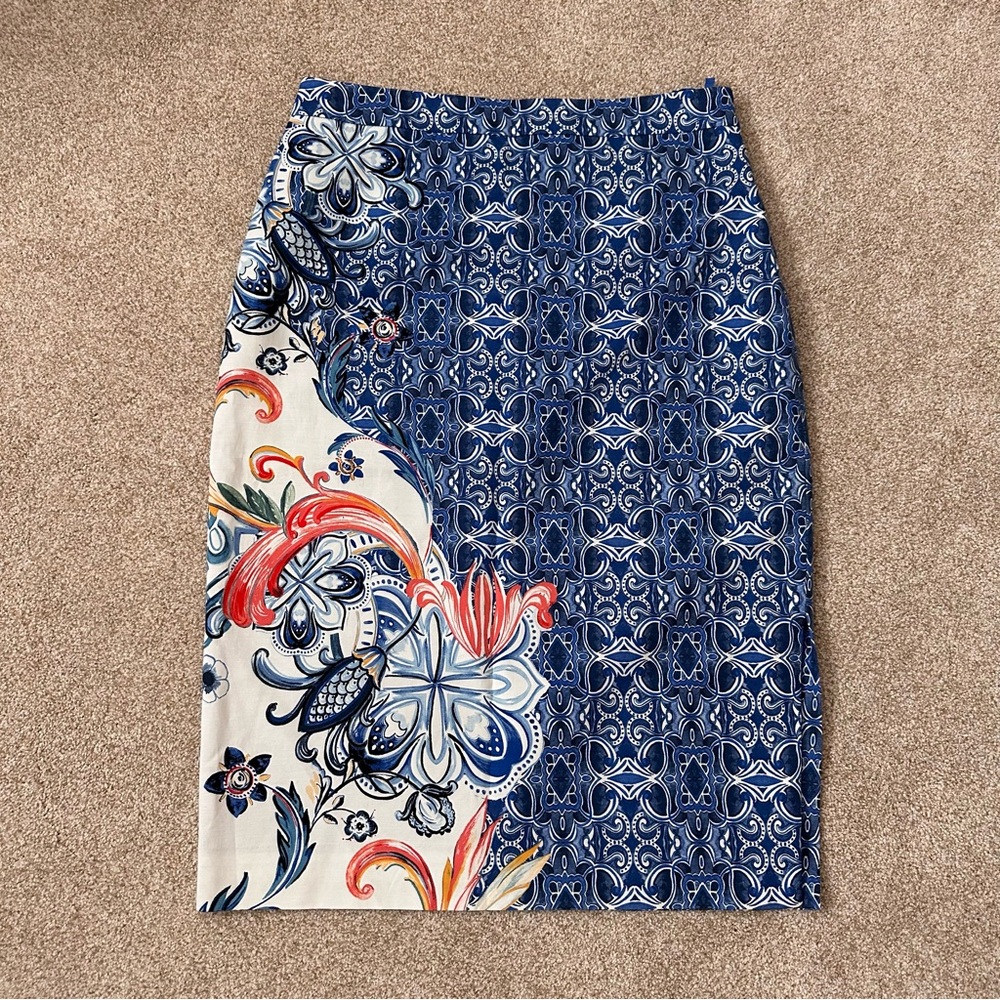 Anthropologie Moulinette Soeurs Floral Print Pencil Skirt Size 6